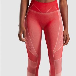 Gymshark Turbo Leggings - Red - Size Small
